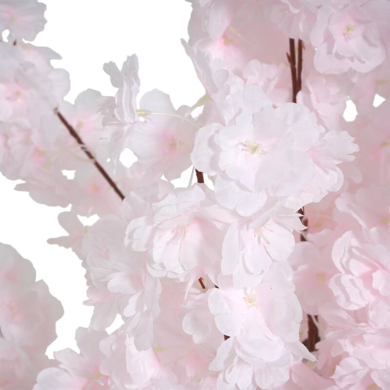 Roomfitters 43" Artificial Cherry Blossom Tree with Black Plastic Pot, Indoor Decorative Faux Plant