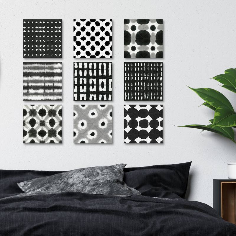 Aquarelle Black and White I, IV, V, VI, VII, IX, X, XI, XII by Nancy Green Canvas Art Prints