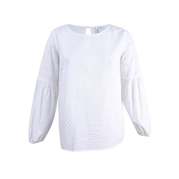 kensie Womens Bell-Sleeve Embroidered Sweater