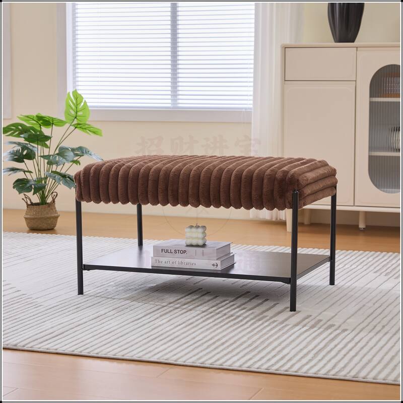 Upholstered Ottoman Coffee Table Foot Rest