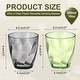 preview thumbnail 8 of 21, Clear Reusable Drinking Glasses Diagonal Texture Plastic Cup Grey, Green - 10oz