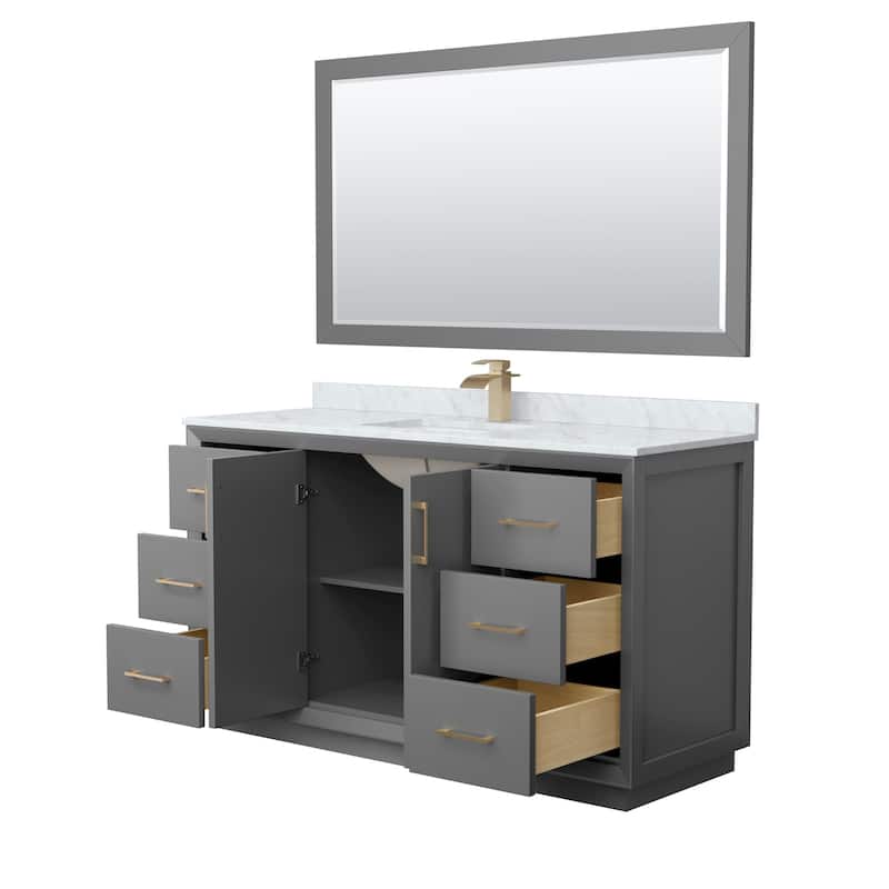 Wyndham Collection WCF414160S-NAT-UNSM58 Strada 60" Free Standing