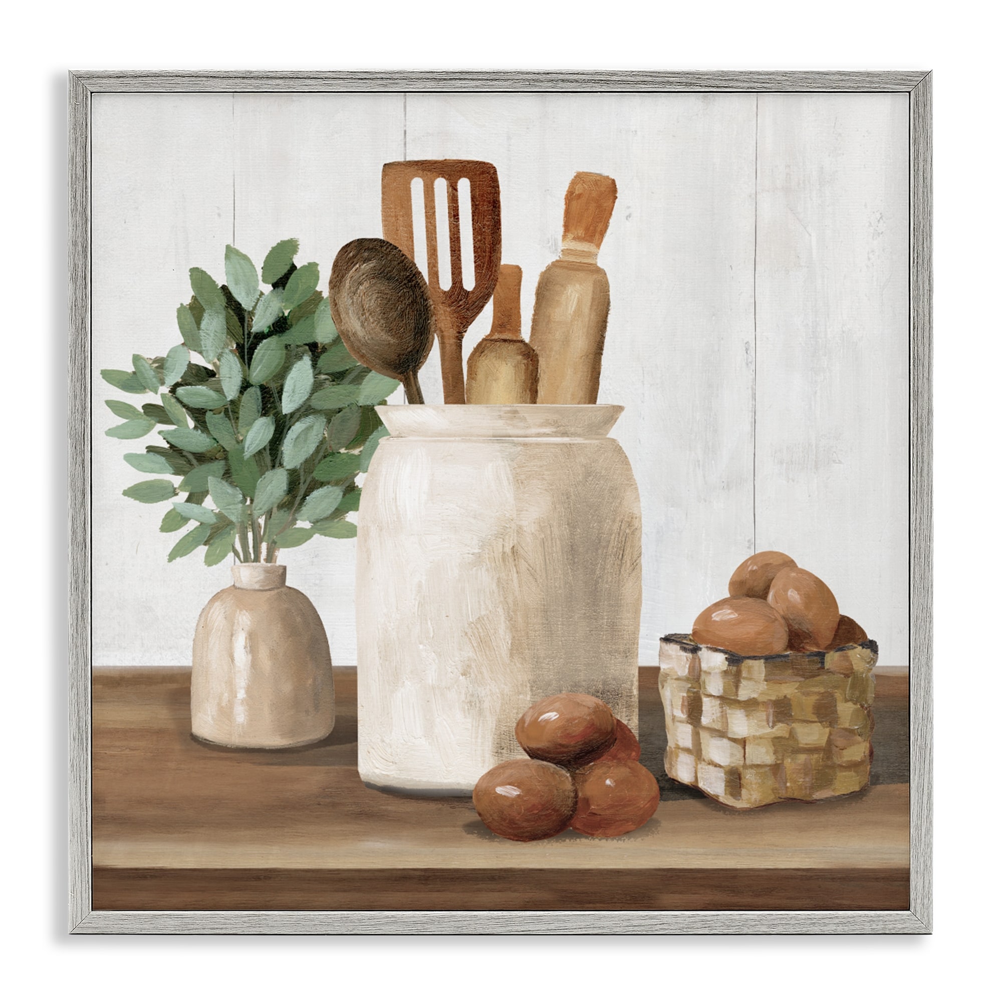 Stupell Country Kitchen & Eggs Framed Giclee Art Design By White Ladder