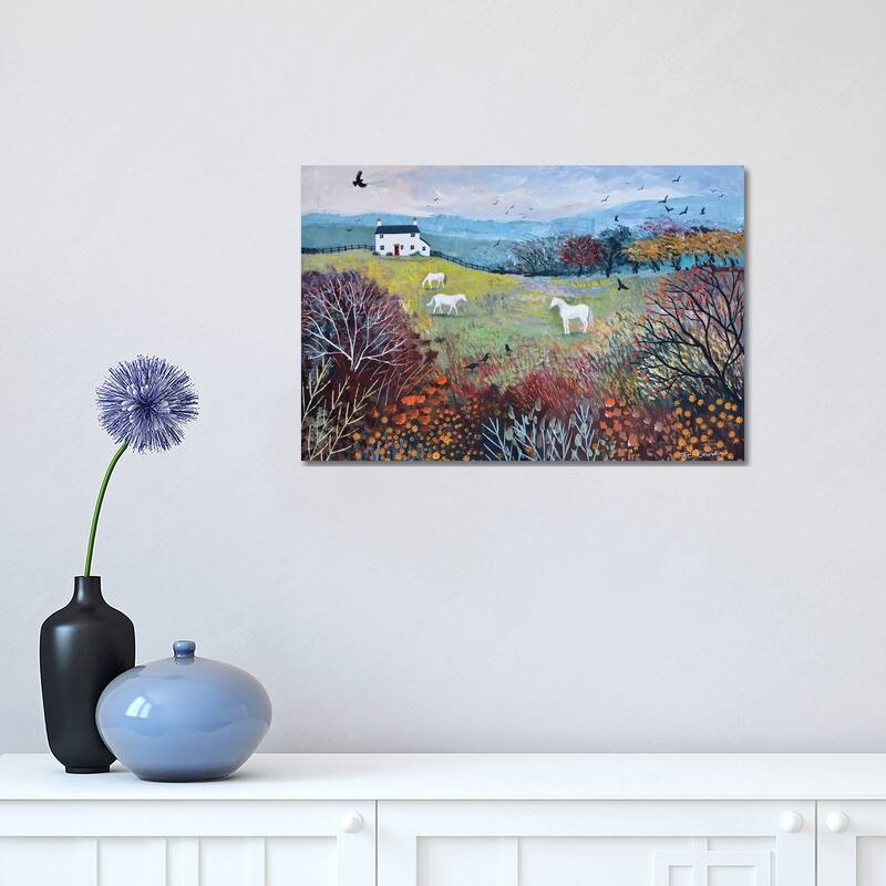 iCanvas "Autumn At White Horse Cottage" by Jo Grundy Canvas Print - 12x18x1.5