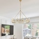 preview thumbnail 10 of 14, KAWOTI 12 - Light Dimmable Wagon Wheel Chandelier