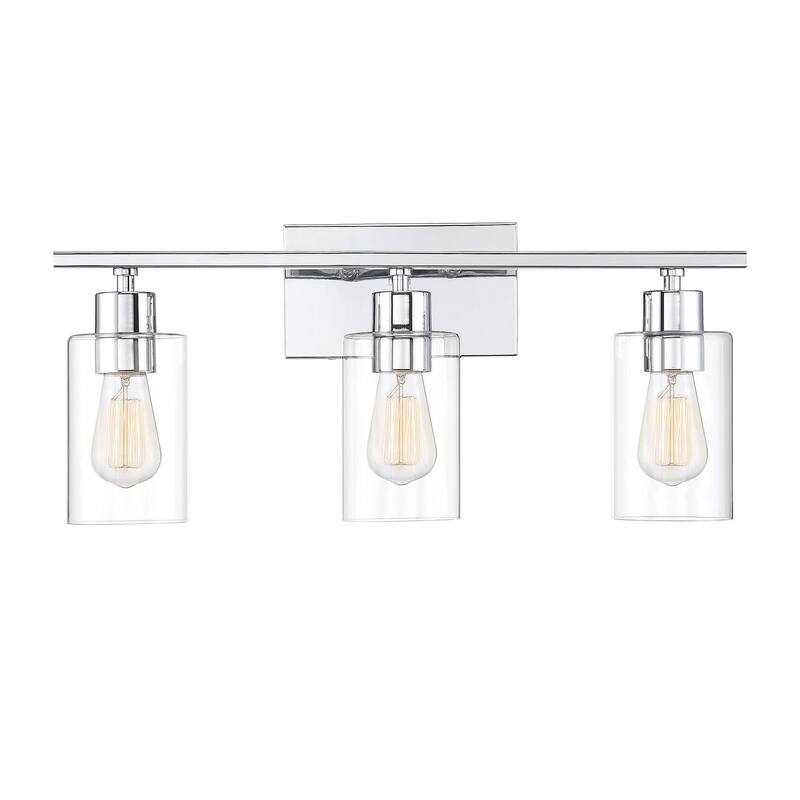 Savoy House Lambert 3 Light 22" Wide Bathroom Vanity Light with Glass - Polished Chrome