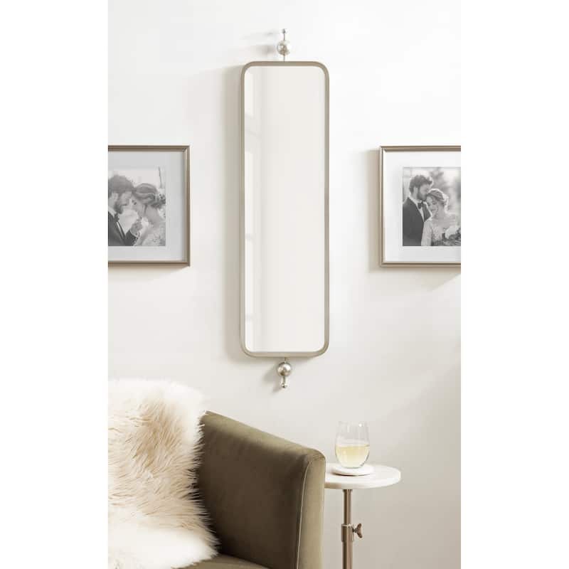 Kate and Laurel Kasota Slim Rectangle Mirror Metal