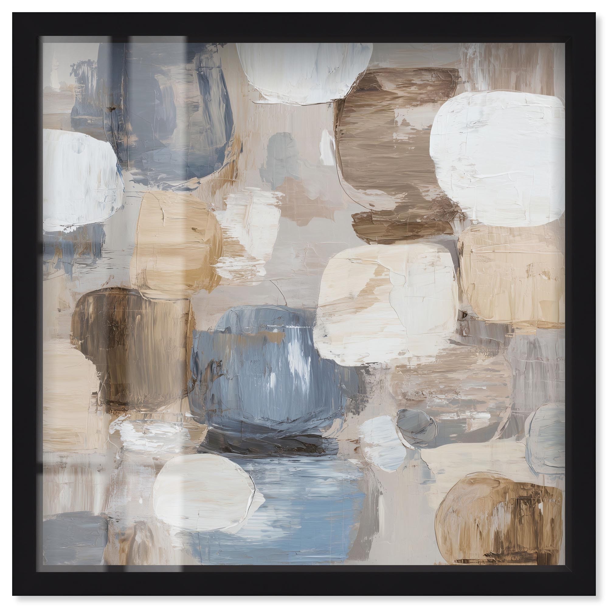 Soft Blocks I Abstract Wall Decor Shadowbox Print by Art Remedy