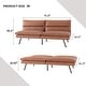 preview thumbnail 8 of 8, EGOHOME 71" Faux Leather Convertible Sofa with Split Back
