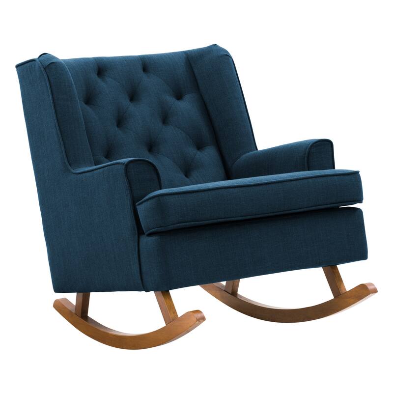 CorLiving Boston Tufted Fabric Rocking Chair - Navy