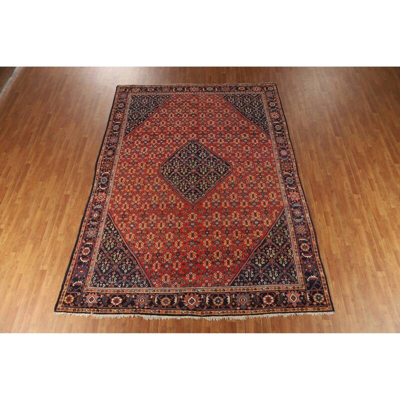 Hand Knotted Oriental 100% Wool Carpet Traditional Medallion Oranges & Rust Sultanabad Area Rug - 12' 0'' X 8' 8''