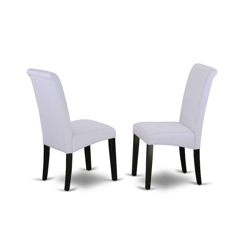 Small Dining Table Set - 9 Piece Parsons Dining Room Set - 8 Chairs & Rectangular Table - Solid Wood