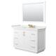 Option White / White Quartz Top / Satin Bronze Hardware