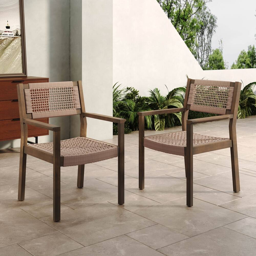 Christopher Knight Home - Emma Outdoor Acacia Wood Dining Chairs (Set of 2)