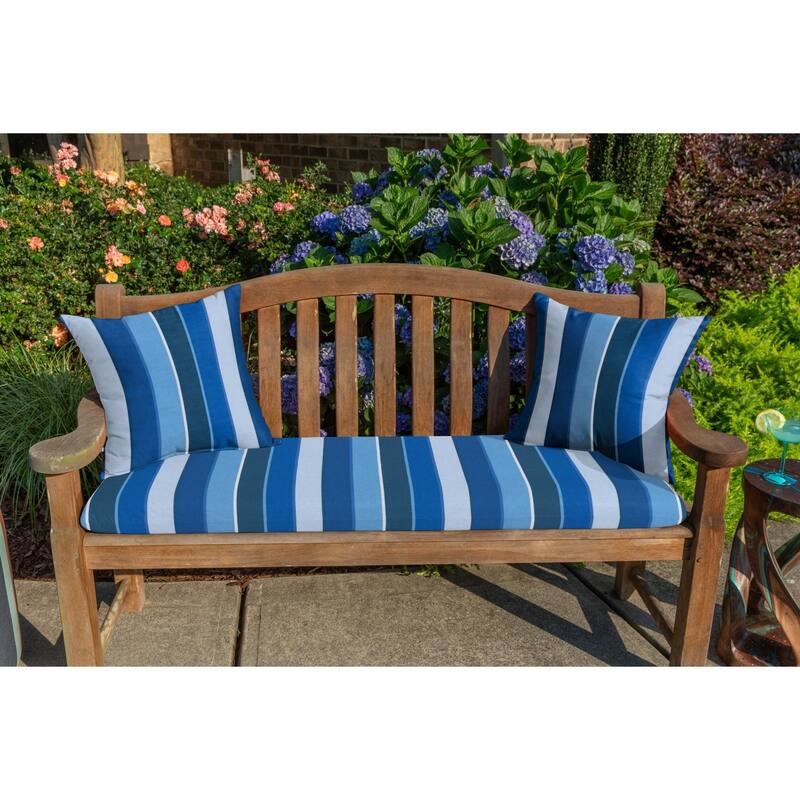 Sunbrella 16-inch Square Striped Outdoor Throw Pillow