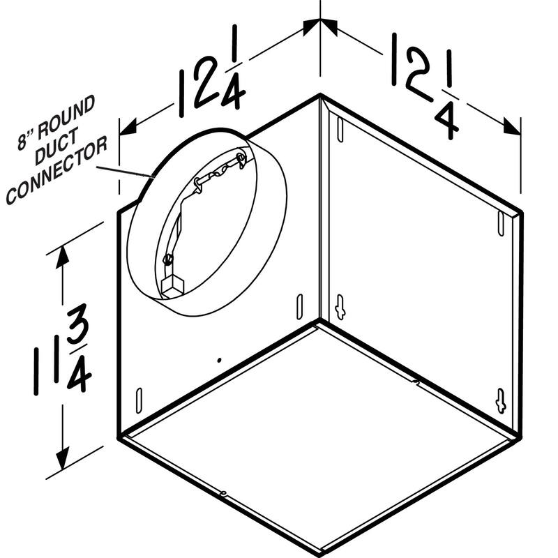 Broan L250EL 233 CFM Ceiling or Wall Mounted Commercial In-Line Fan