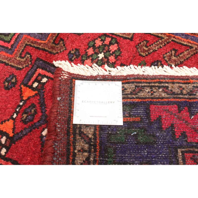 ECARPETGALLERY Hand-knotted Andelz Dark Red Wool Rug - 4'2 x 6'6