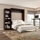 preview thumbnail 32 of 54, Pur Queen Murphy Bed with Storage Unit (90W) by Bestar Chocolate