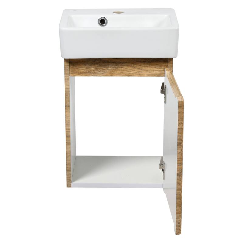 Modern Wall-Mounted Bathroom MINI-Vanity with Washbasin | Comfort Collection mirror Omega 24" included