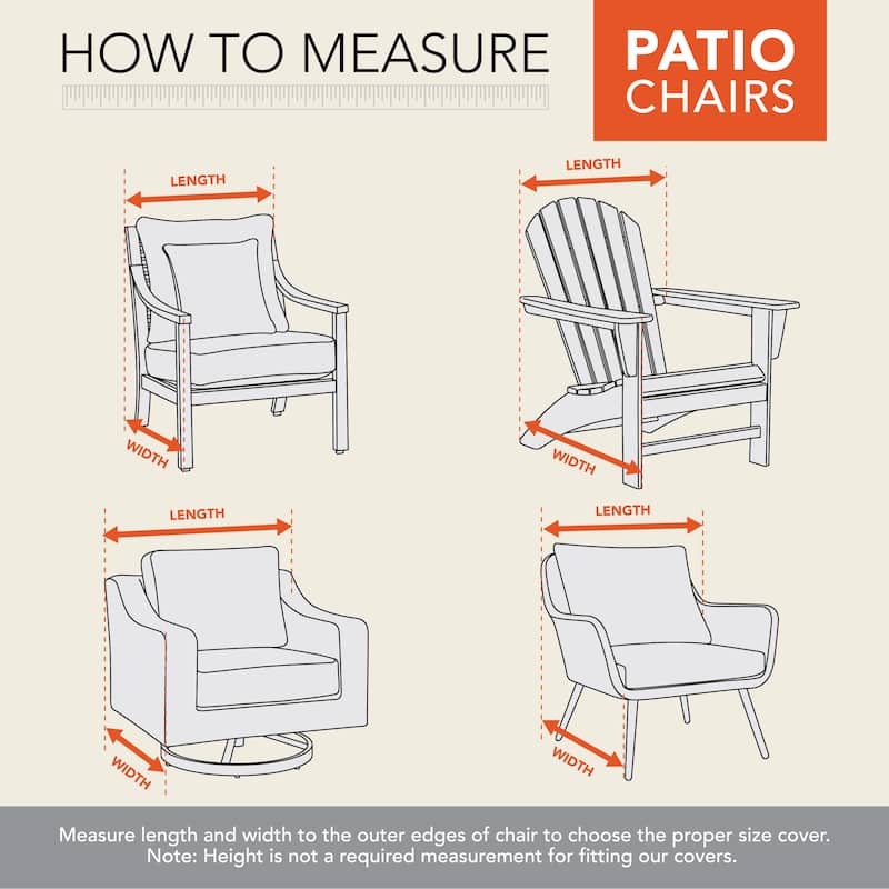 Modern Leisure® Basics Patio Chair Cover, 33"L x 34"W x 31"H, Khaki