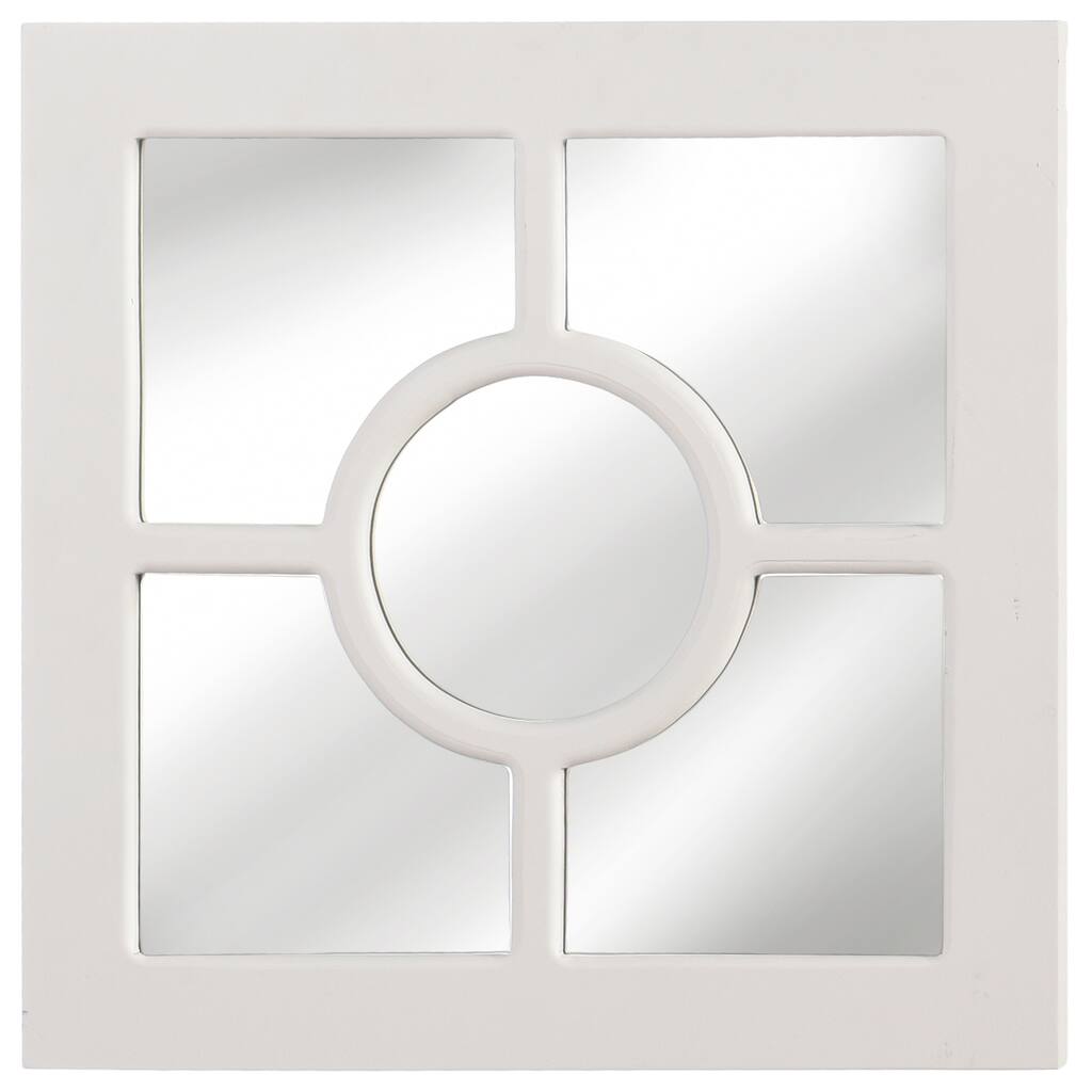 Tipton Farmhouse - Square Windowpane Accent Mirror - White