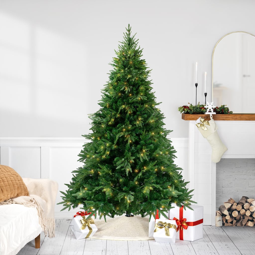 6.5' Pre-Lit Full Silverthorne Fir Artificial Christmas Tree - Warm White LED Lights
