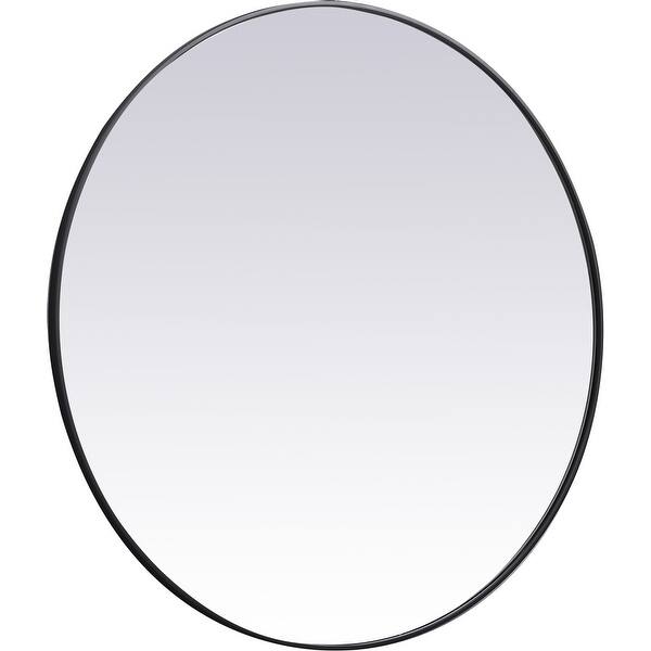 slide 2 of 12, Elegant Lighting Eternity 45" Diameter Circular Beveled Metal Framed Black