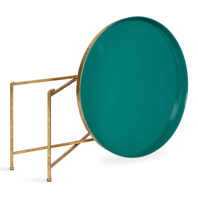 Kate and Laurel Celia Round Metal Coffee Table - 28.25x28.25x19