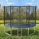 preview thumbnail 1 of 4, 8FT Outdoor Trampoline with Safety Enclosure Net Teens
