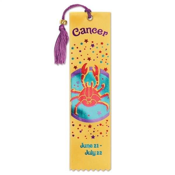 Pack of 6 Yellow ''Cancer'' Bookmarks 2'' x 7.75'' - N/A