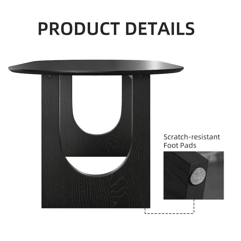 Solid Wood Dining Table Oval Kitchen Tables with Arched Legs Modern for Dining Room