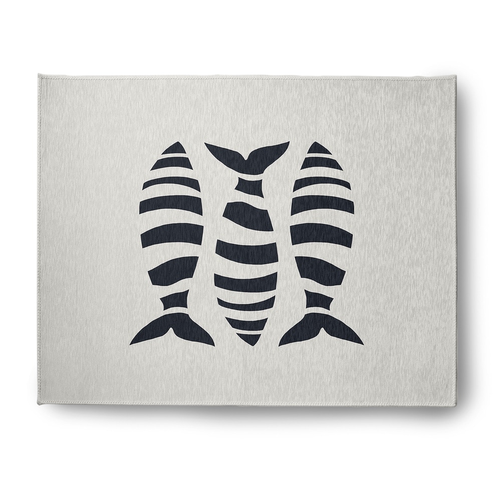Puzzle Fish Nautical Indoor/Outdoor Rug