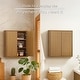 preview thumbnail 39 of 49, Teamson Home 22 in Wooden Bathroom Wall Cabinet, Wood Organizer for Bathroom, Kitchen, Laundry, Space Saving Furniture