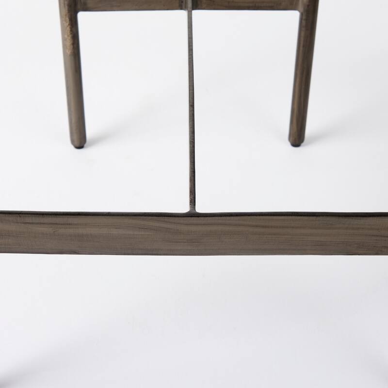 Millie Black Genuine Leather Seat with Nickel Metal Frame Counter Stool