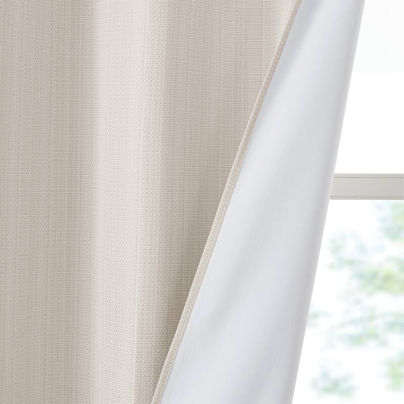 Madison Park Colm Basketweave Room Darkening Curtain Panel Pair