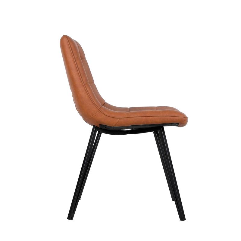 Porthos Home Rai Armless Dining Chairs Set Of 2, PU Leather Upholstery