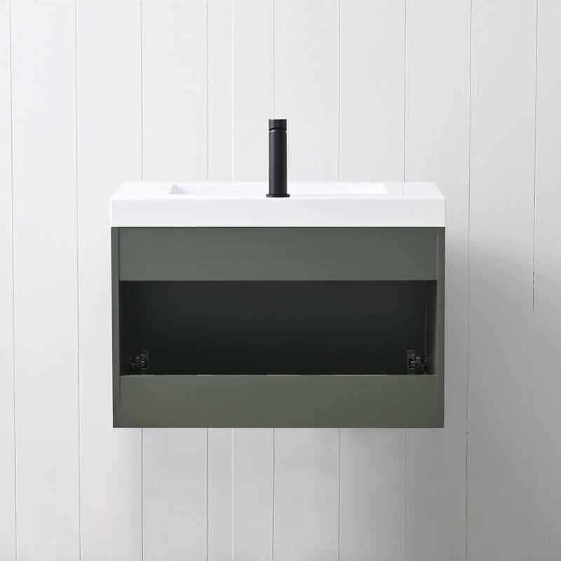 Floating Bathroom Vanity with Sink, Wood Bathroom Vanity Cabinet
