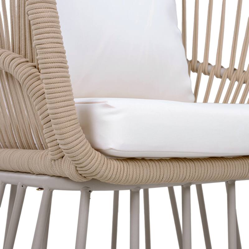 Christopher Knight Home - Outdoor Wicker Dining Chair with Steel Frame & Cushion (Set of 1/2/4/6)