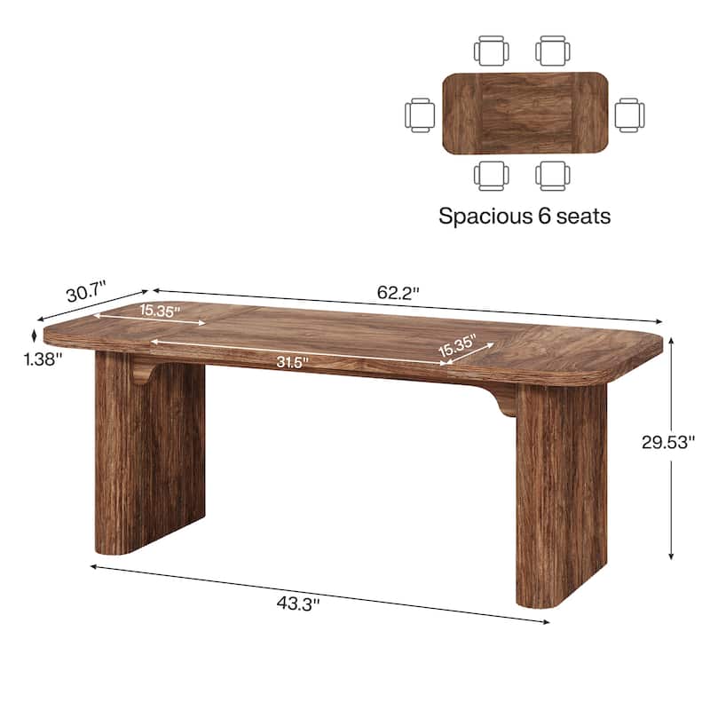 Wood Dining Table, Modern Kitchen Table, Dining Room Accent Table