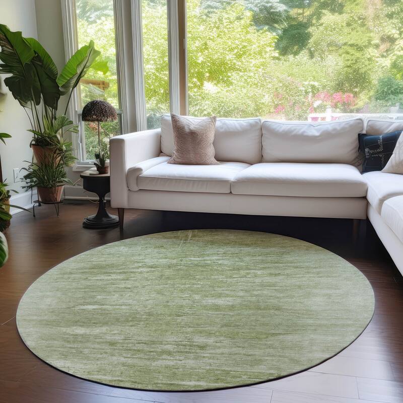Machine Washable Indoor/ Outdoor Chantille Solid Ombre Rug