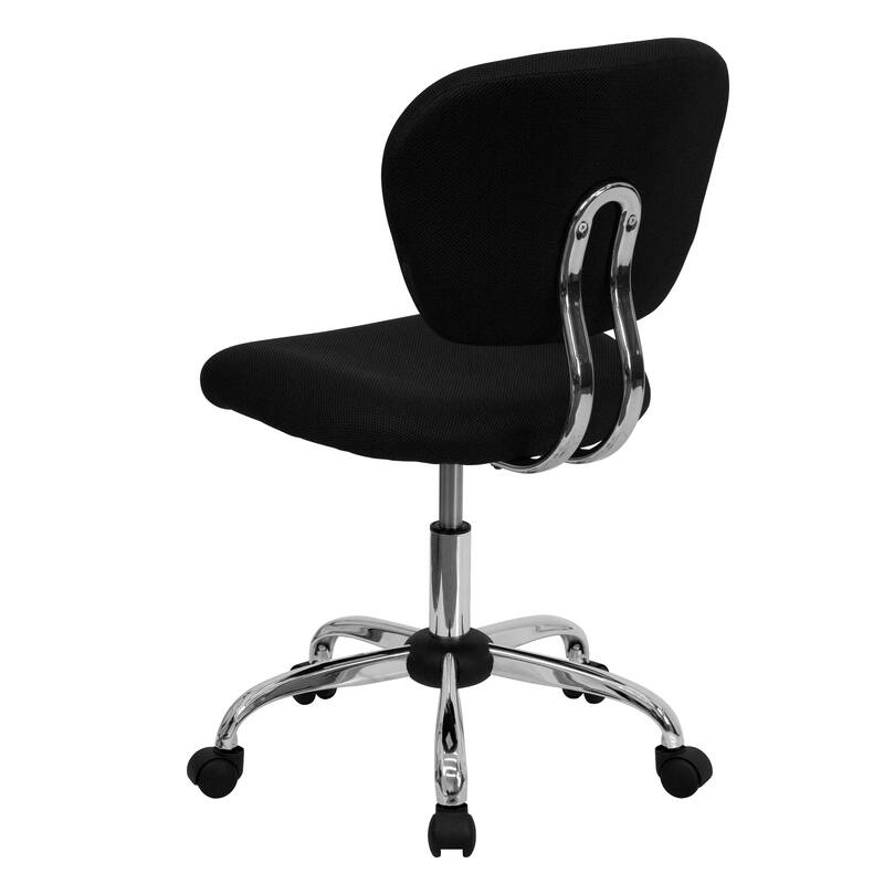 Mid-back Mesh Padded Swivel Task Office Chair with Chrome Base