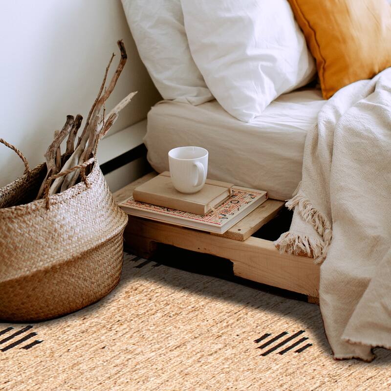 Marrakech Beige Kilim 5'2" x 7'6" - 5'2 x 7'6