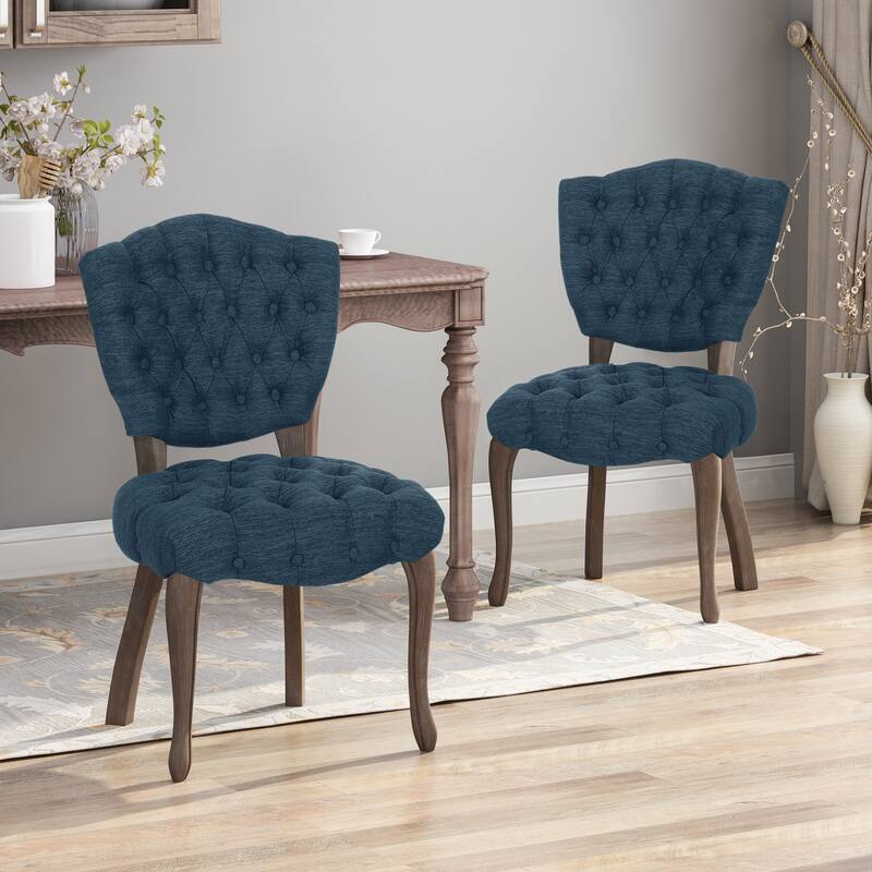 Crosswind Diamond Stitch Fabric Dining Chair by Christopher Knight Home