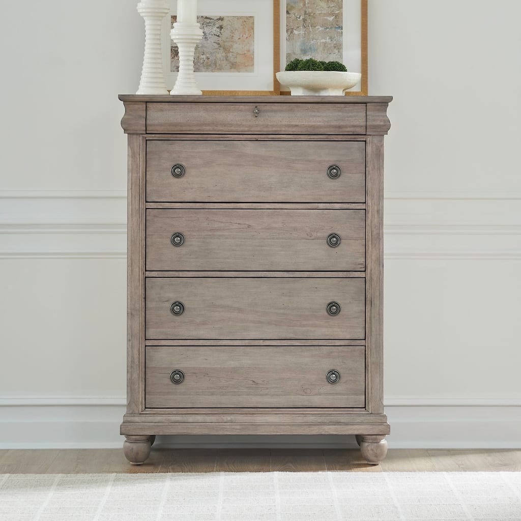 Liberty Furniture Rustic Traditions 5 Drawer Bedroom Chest - Saddle Tan Birch Wood