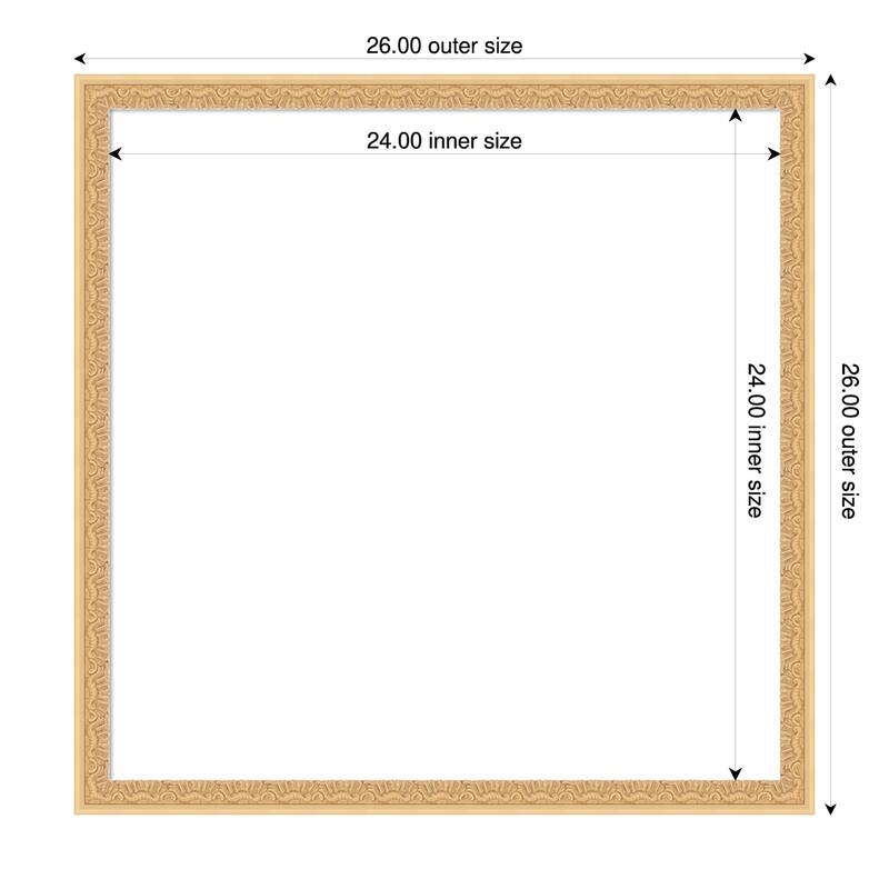 Bethany Framed Dry Erase Magnetic Board - 26 x 26 in - Bethany Gold