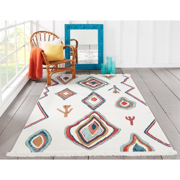 Momeni Monaco Polyester and Polypropylene Machine Made Multi Area Rug - 3'3" x 5'