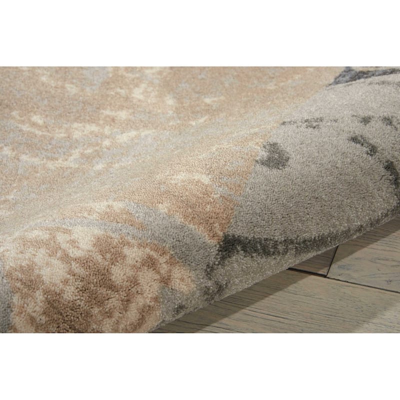 Cibe Power Loomed Floral Non Skid Stain Resistant Area Rug By HomeRoots - 87' X '63' X '0.5