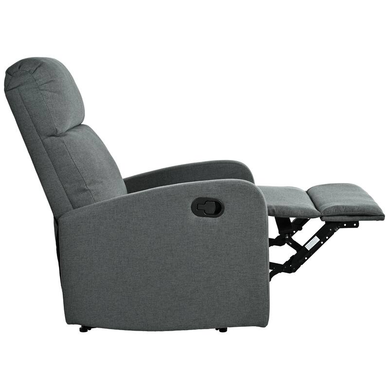 Manual Upholstered Recliner Chair, Modern Recliner Adjustable Single Sofa Chair, High Back Lounge Chairs for Living Room