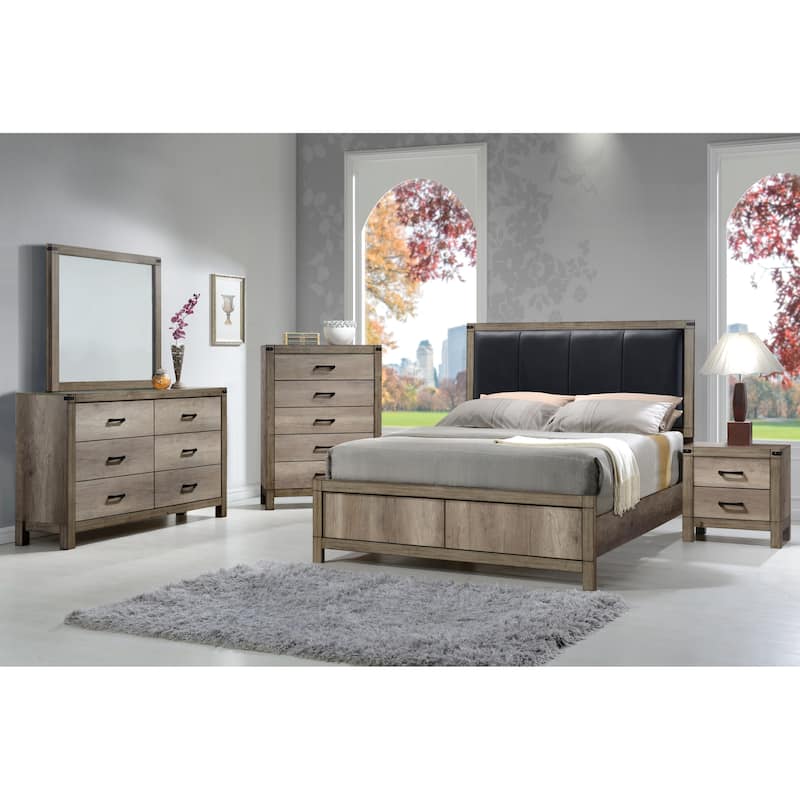 Terrence Melamine Fabric Upholstered Panel Bed