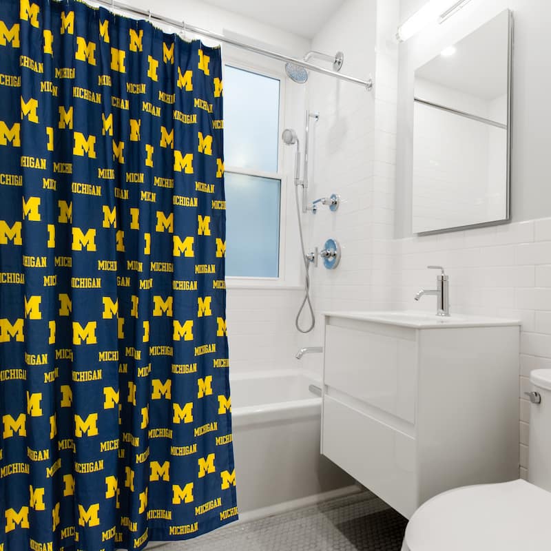 Michigan Wolverines Printed Shower Curtain Cover - 70" x 72"